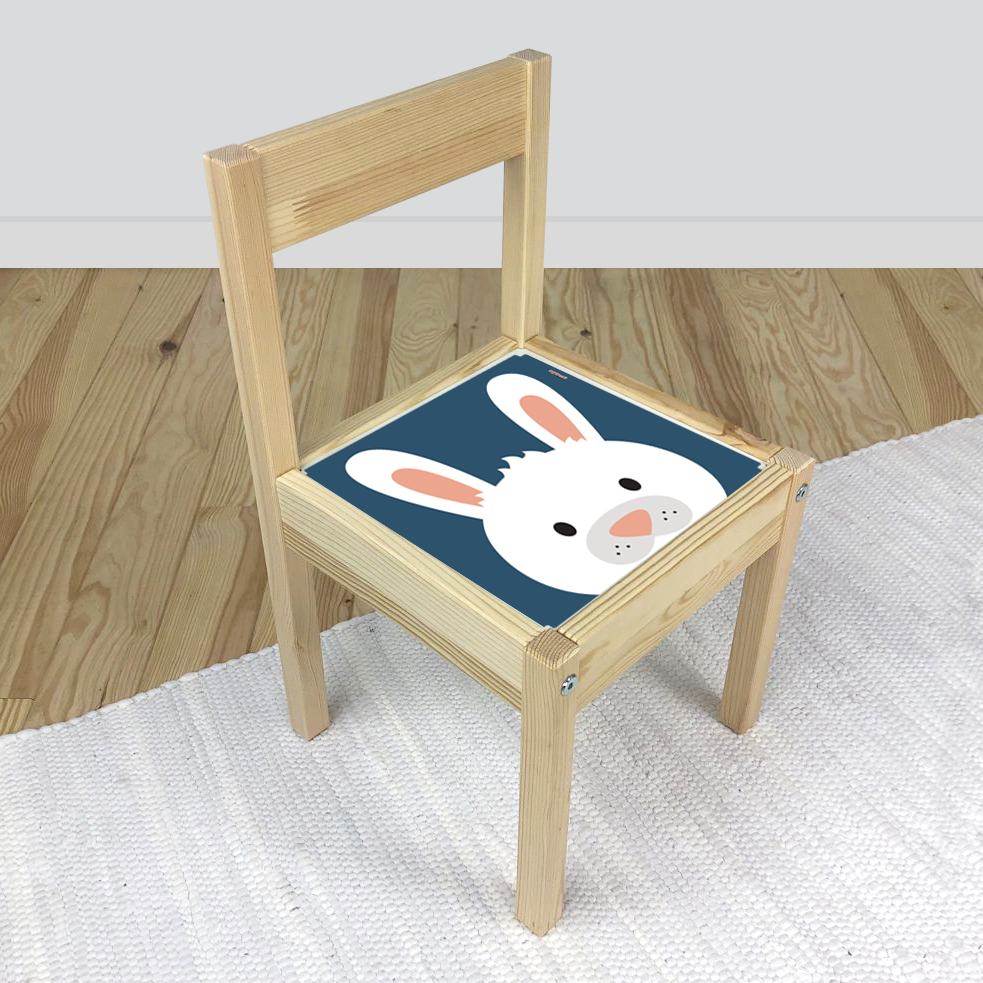 Rabbit sticker in blue for Latt Chair