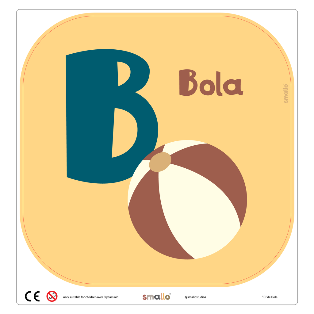 Letter B for Bola in Portuguese for Flisat Stool