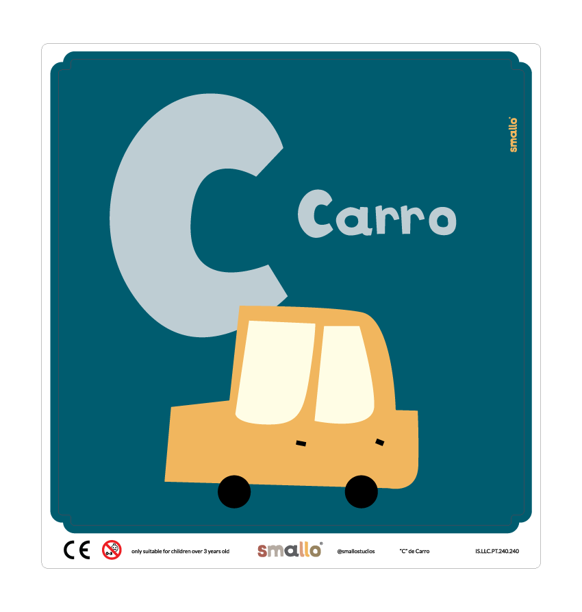 C de Carro Sticker in Portuguese for IKEA LATT