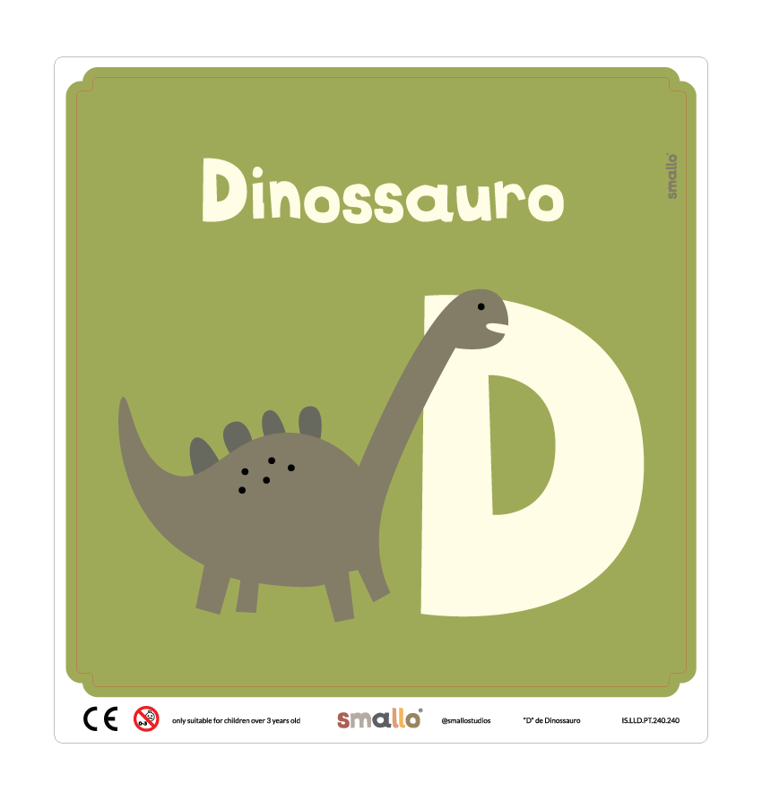 D de Dinossauro Sticker in Portuguese for IKEA LATT