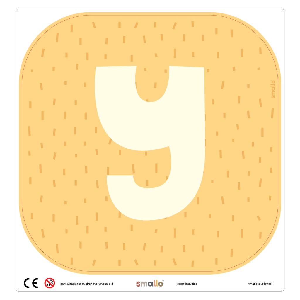 Letter Y in Yellow with Sparks for Flisat Stool