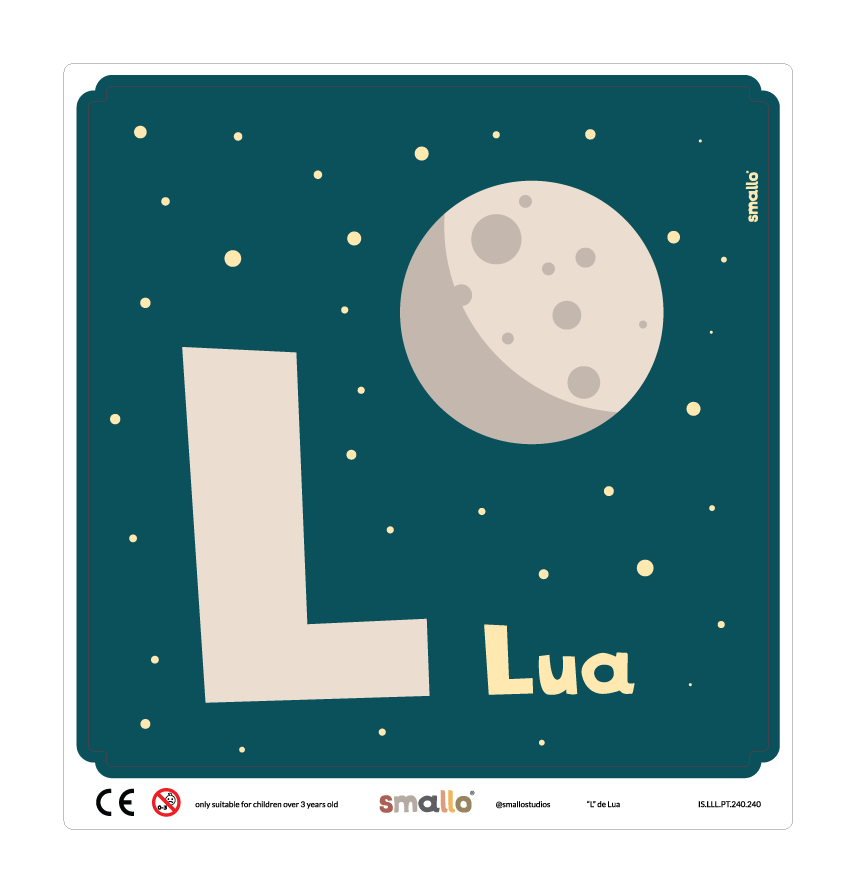 L de Lua Sticker in Portuguese for IKEA LATT