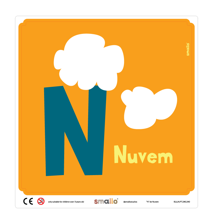 N de Nuvem Sticker in Portuguese for IKEA LATT