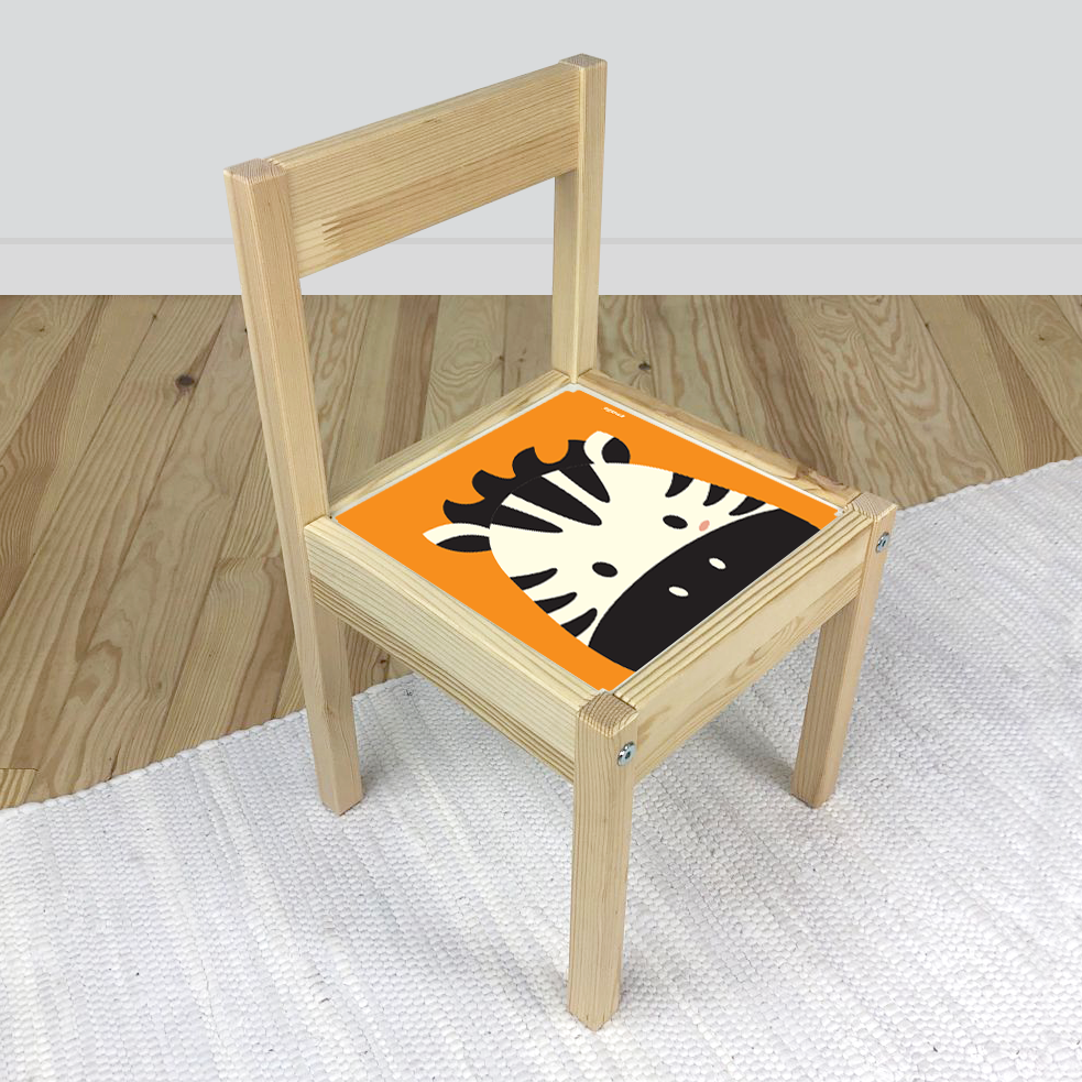Chris Oreo Zebra for Latt Chair in Black, White and Orange