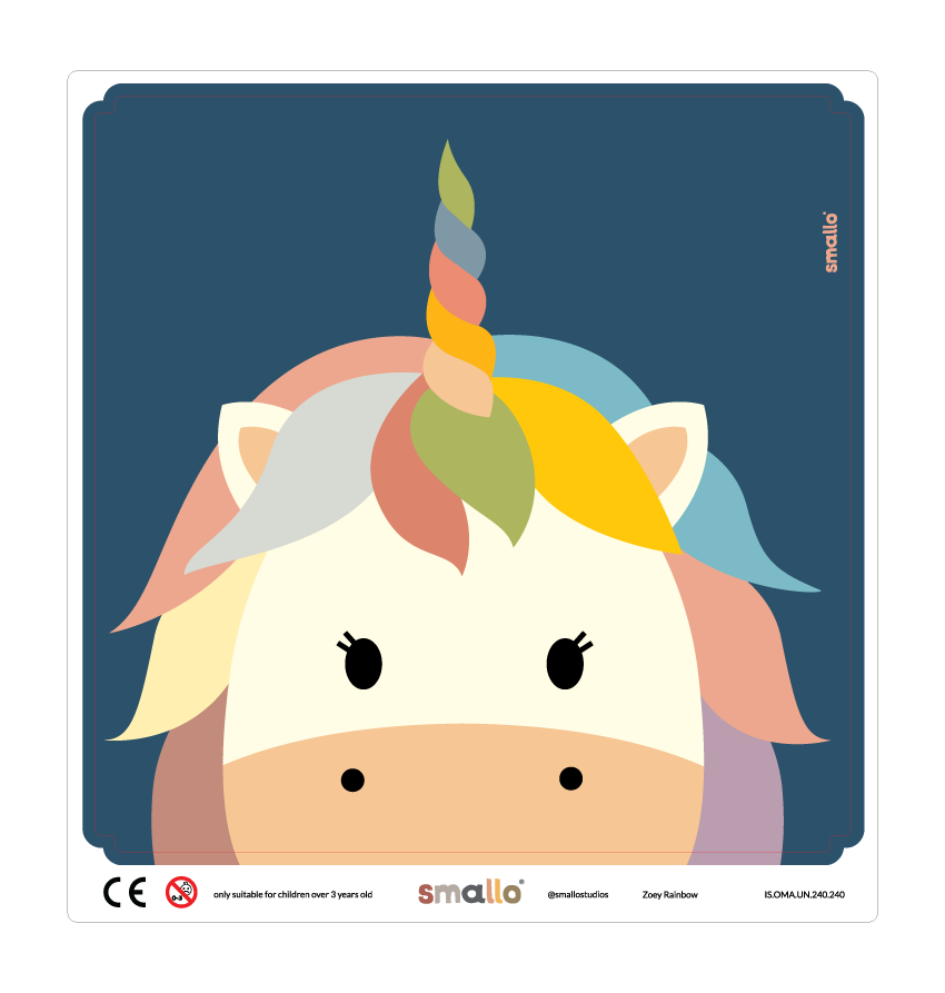 Unicorn Sticker for Latt Chair in Rainbow Colors