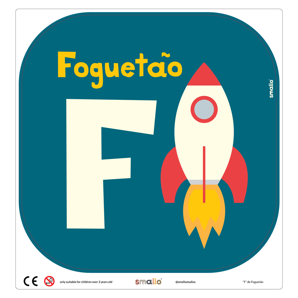 Letter F for Foguetão in Portuguese for Flisat Stool