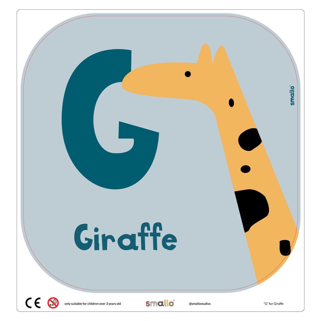 Letter G for Giraffe for Flisat Stool