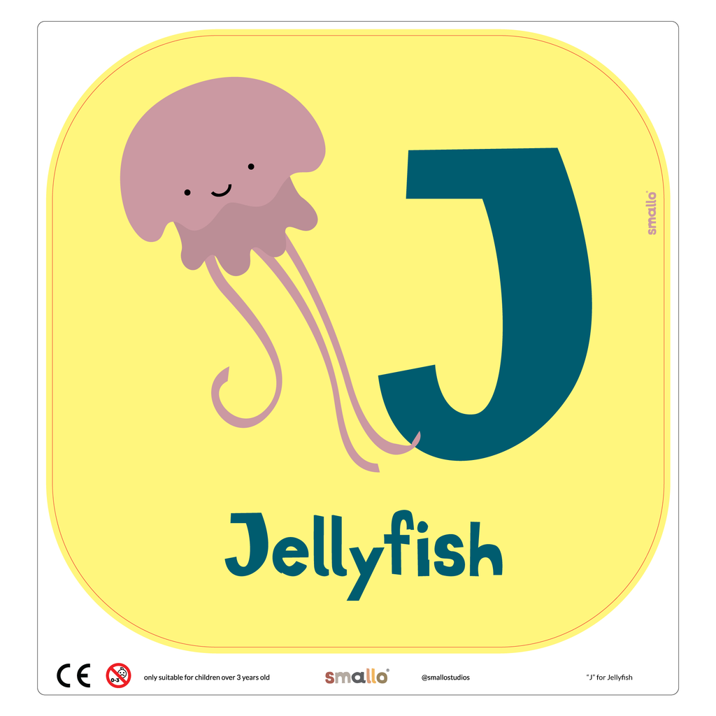 Letter J for Jellyfish for Flisat Stool
