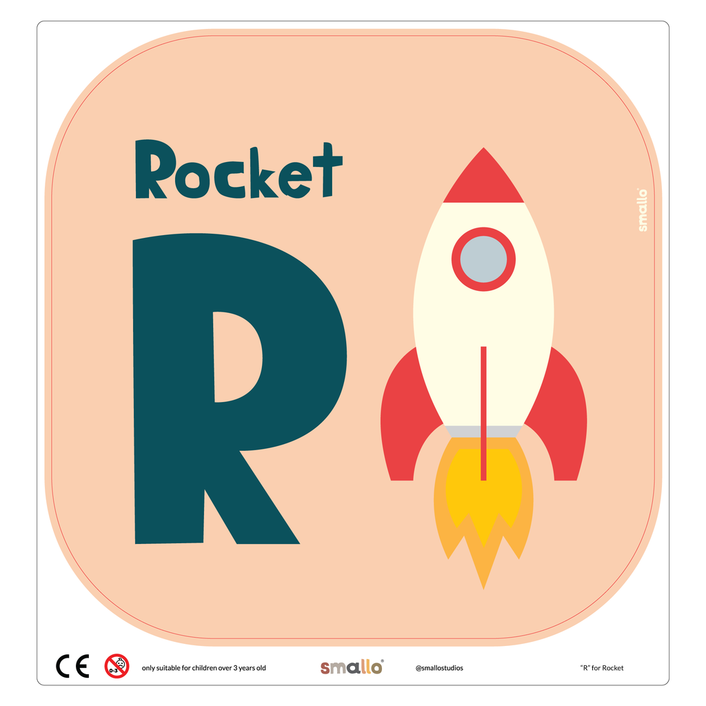 Letter R for Rocket for Flisat Stool