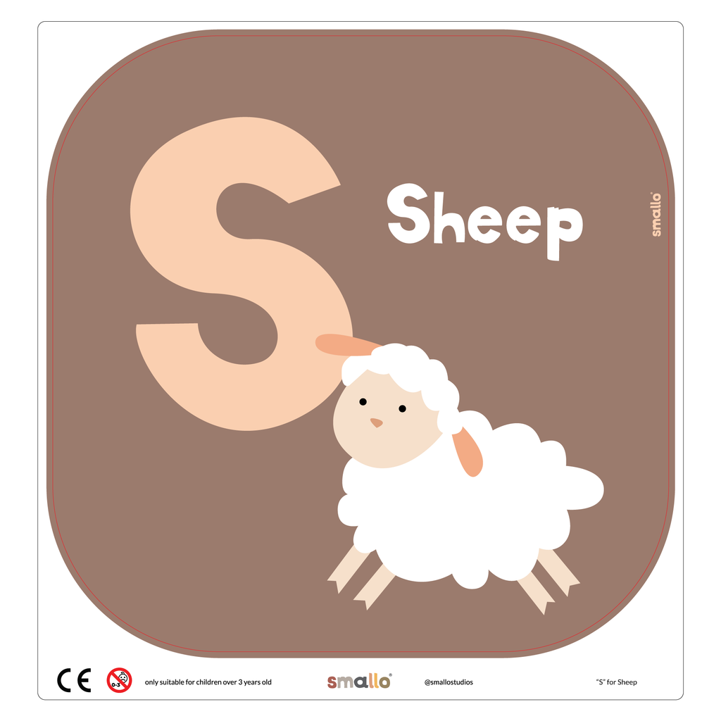 Letter S for Sheep for Flisat Stool