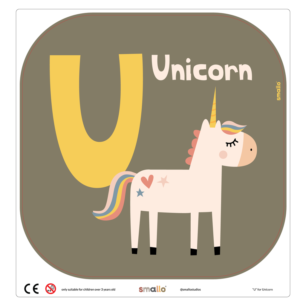 Letter U for Unicorn for Flisat Stool