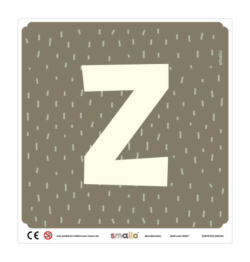 Letter Z sticker in Green Sparks for Latt Chair