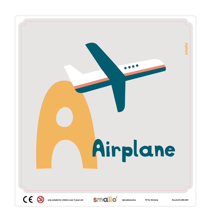 A for Airplane Sticker for IKEA LATT Chair
