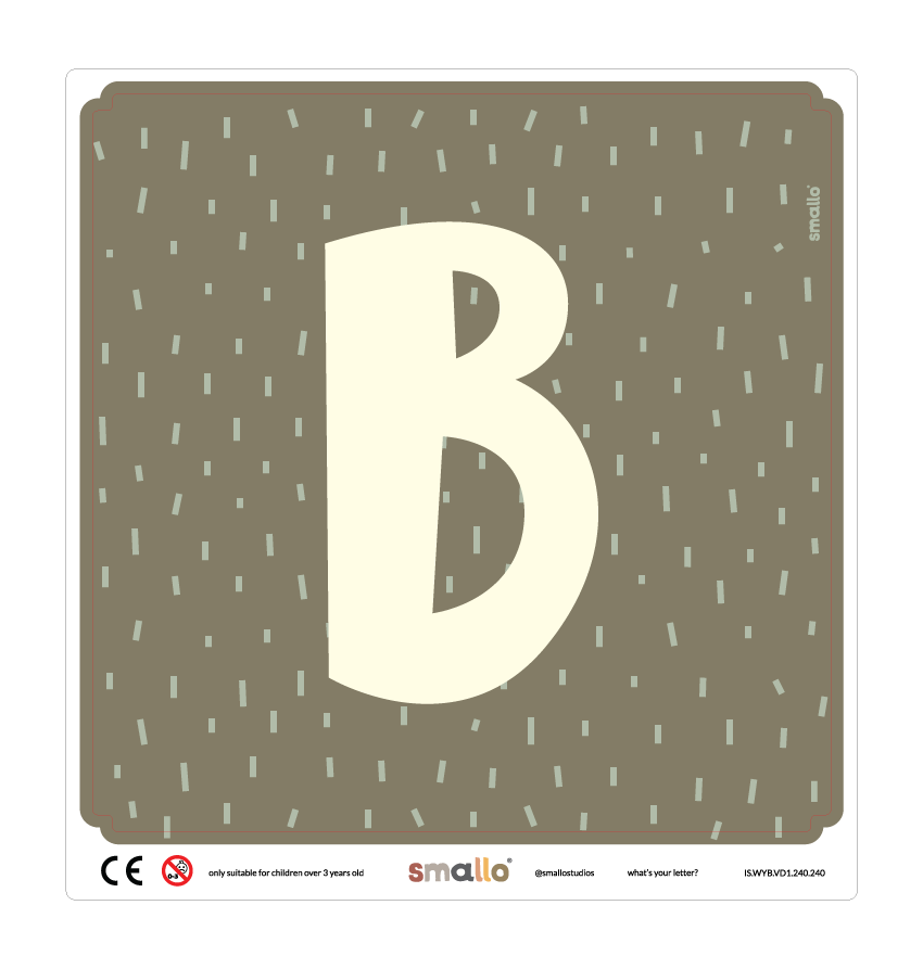 Letter B sticker in Green Sparks for Latt Chair