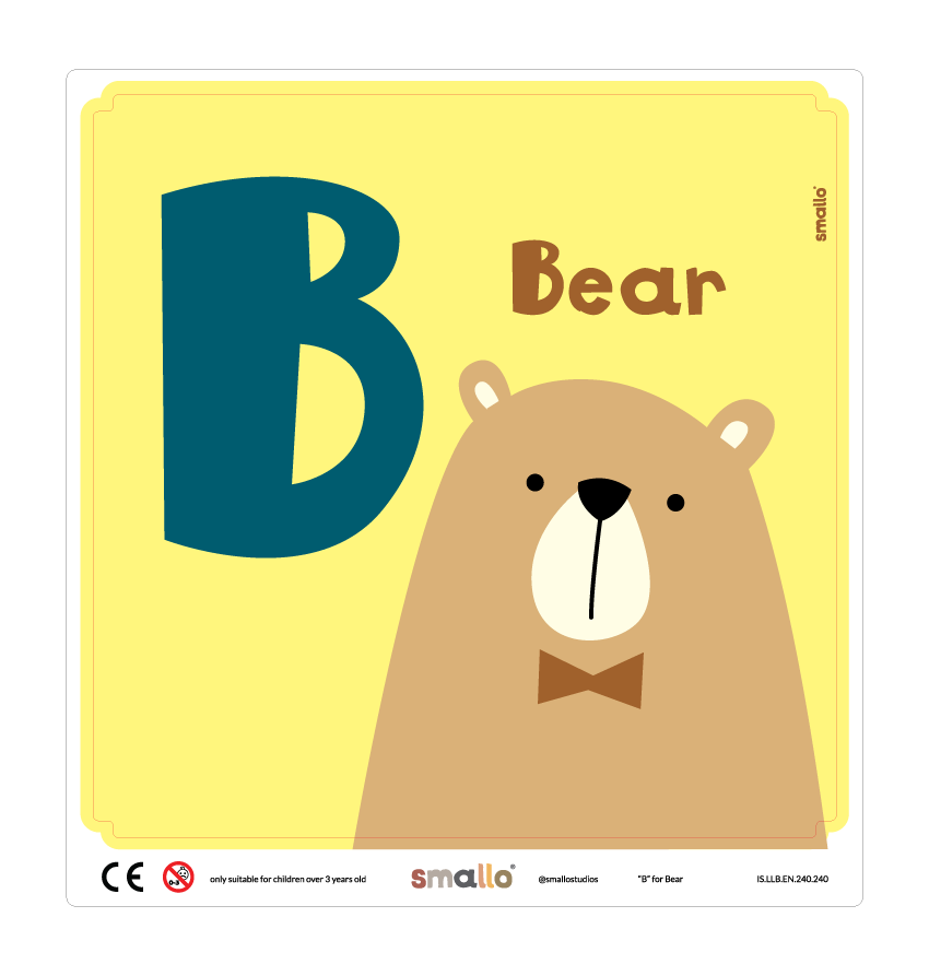 B for Bear Sticker for IKEA LATT Chair