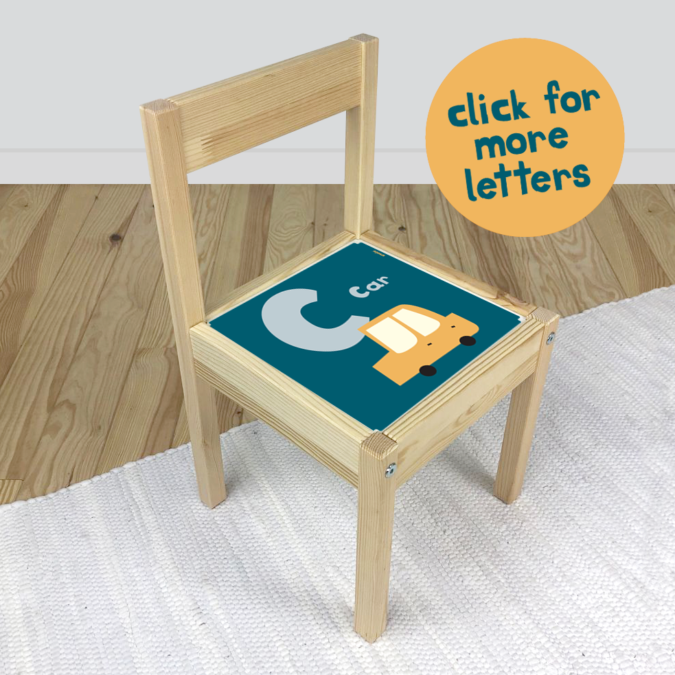 C for Car Sticker for IKEA LATT Chair