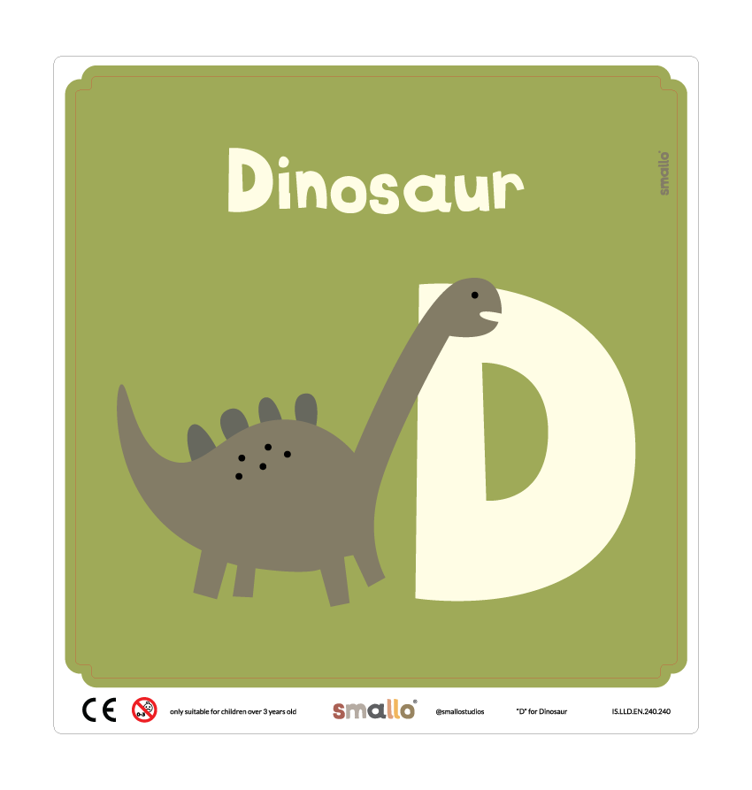 D for Dinosaur Sticker for IKEA LATT Chair