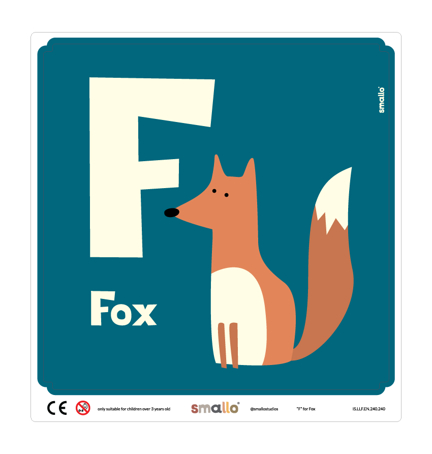 F for Fox Sticker for IKEA LATT Chair