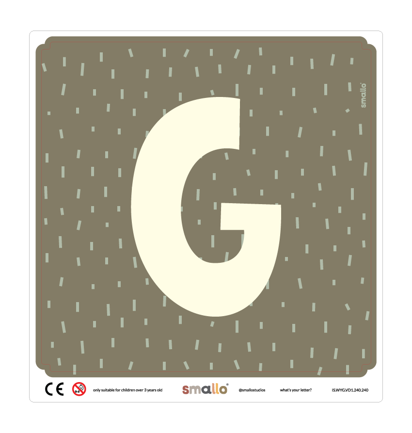 Letter G sticker in Green Sparks for Latt Chair