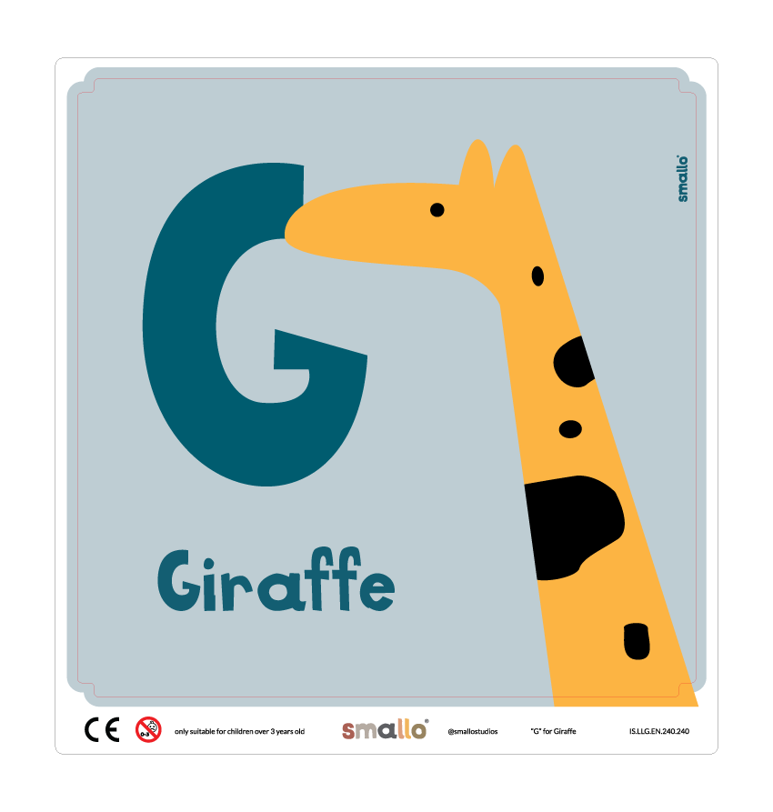 G for Giraffe Sticker for IKEA LATT Chair