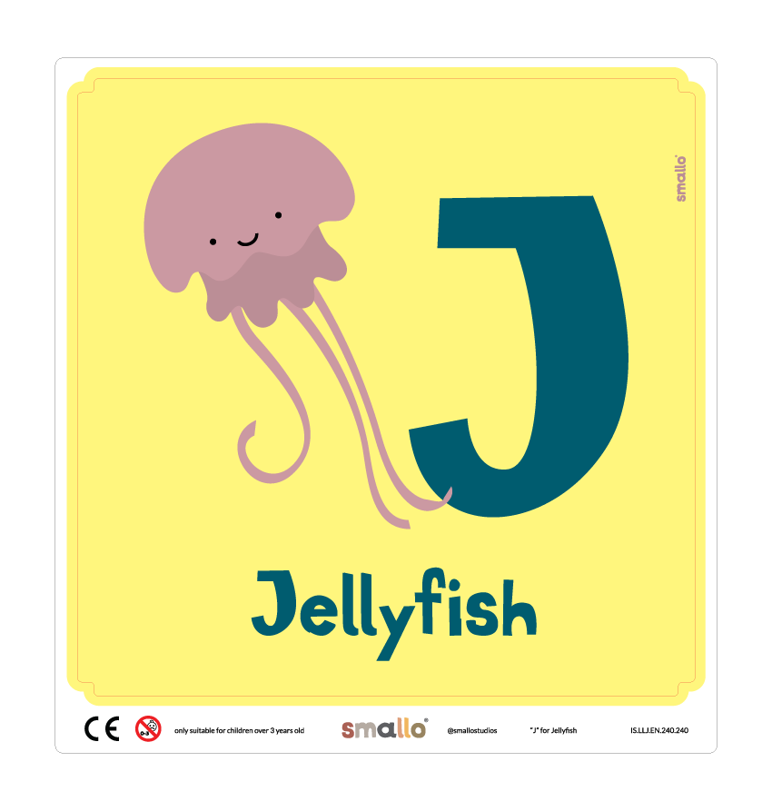 J for Jellyfish Sticker for IKEA LATT Chair