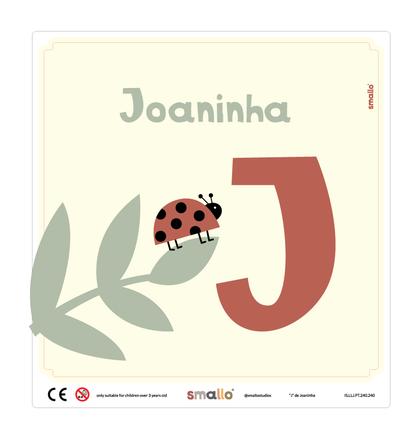 J de Joaninha Sticker in Portuguese for IKEA LATT