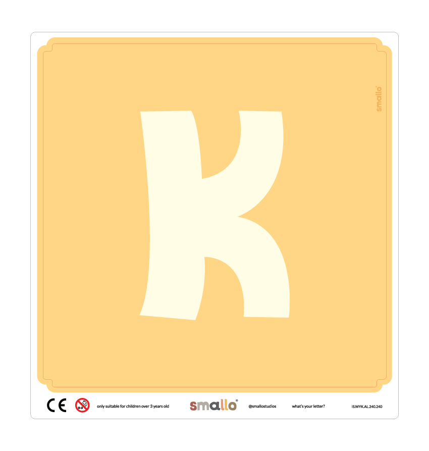 Letter K in Yellow for IKEA LATT