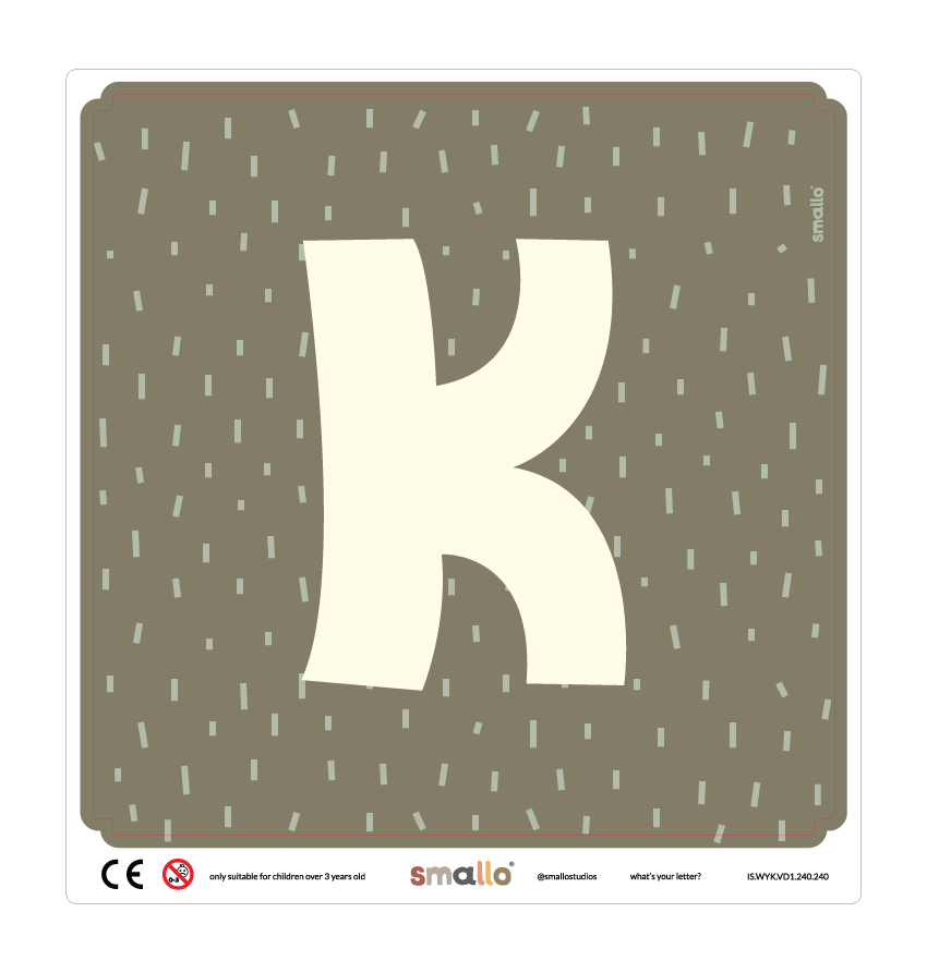 Letter K sticker in Green Sparks for Latt Chair