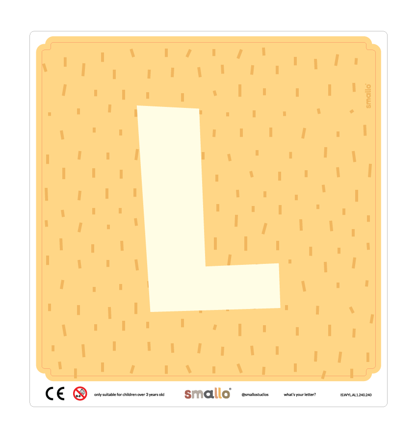 Letter L Sticker in Yellow Sparks for IKEA LATT
