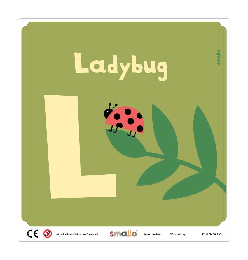 L for Ladybug Sticker for IKEA LATT Chair