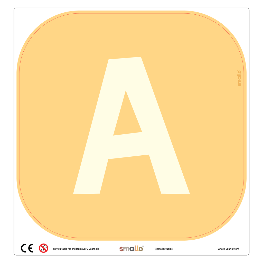 Letter A in Yellow for Flisat Stool