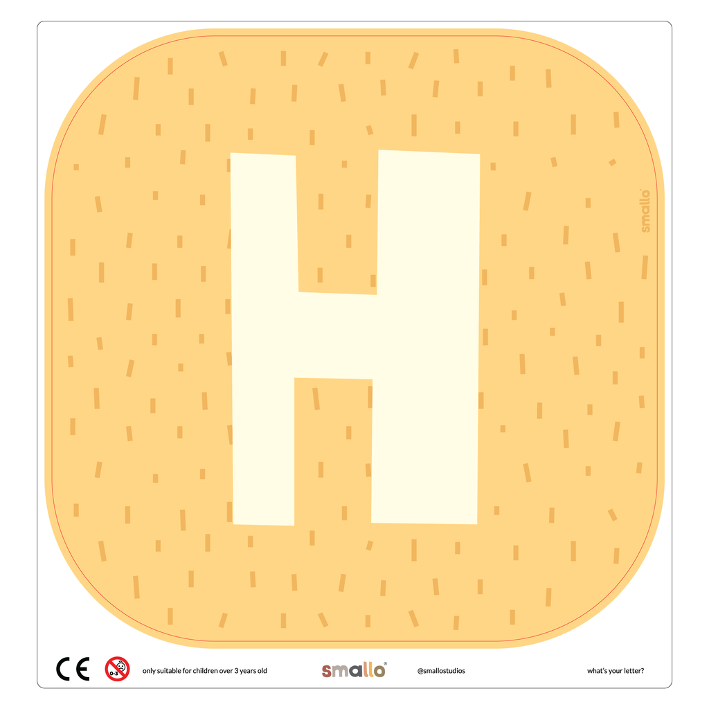 Letter H in Yellow with Sparks for Flisat Stool