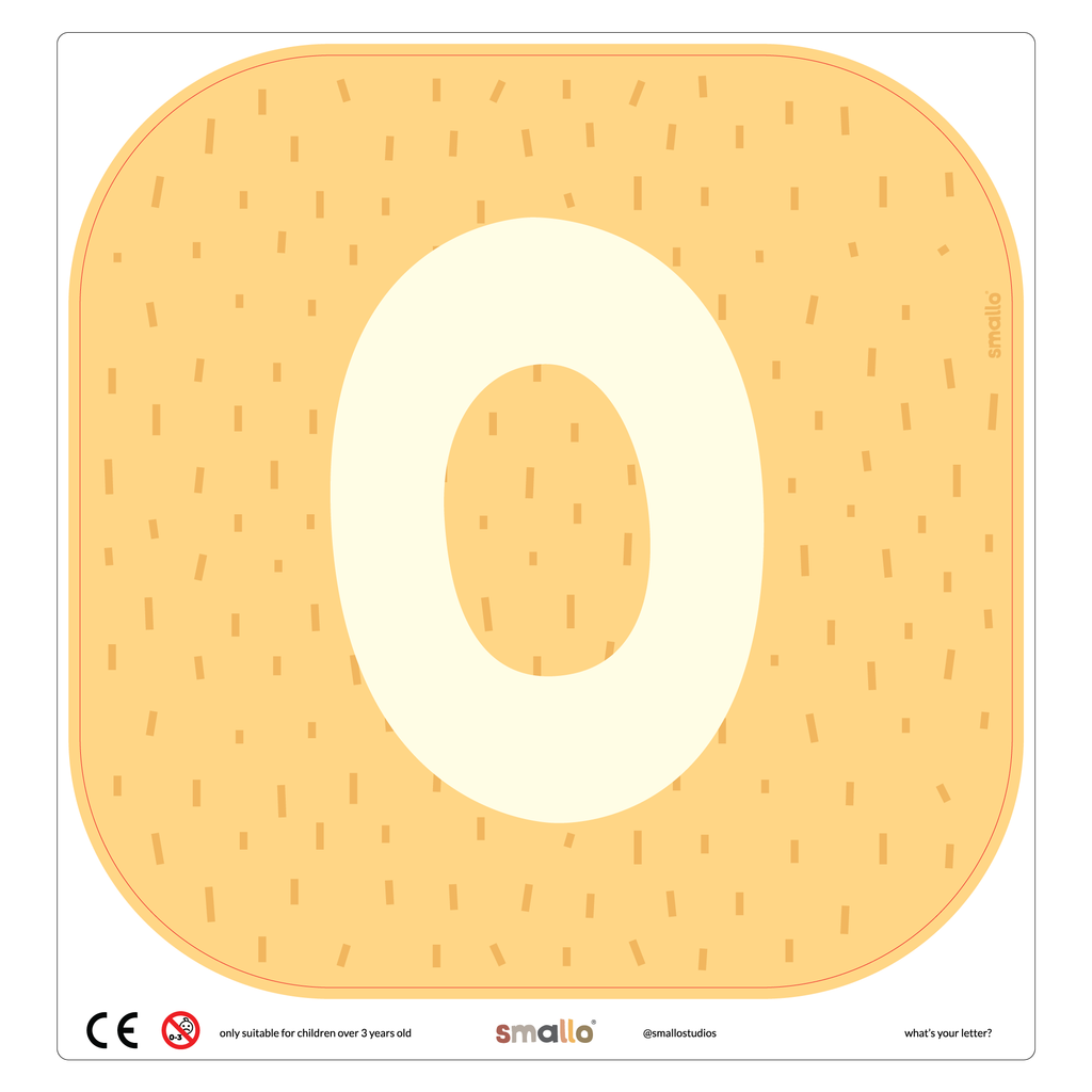 Letter O in Yellow with Sparks for Flisat Stool