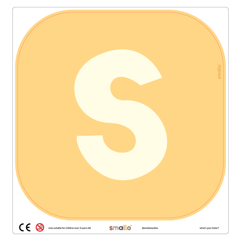 Letter S in Yellow for Flisat Stool