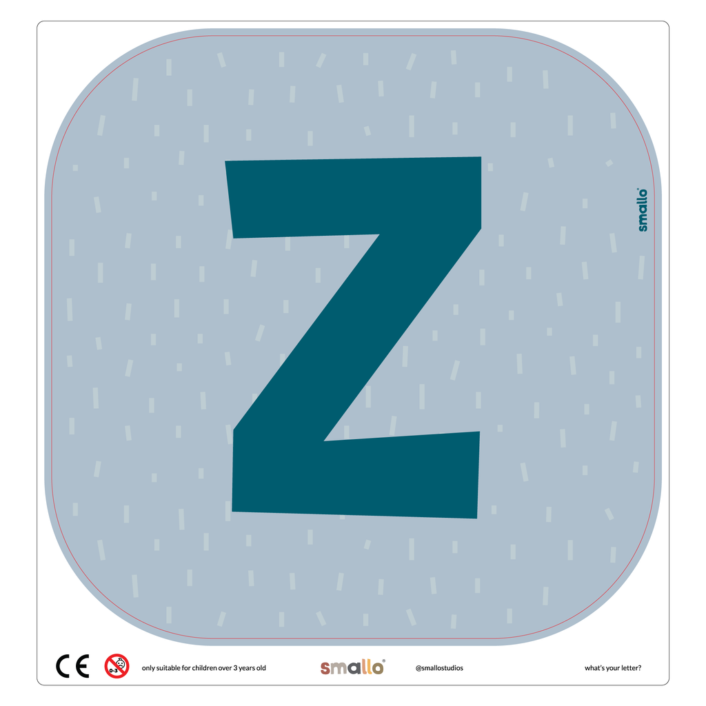 Letter Z in Blue with rain for Flisat Stool
