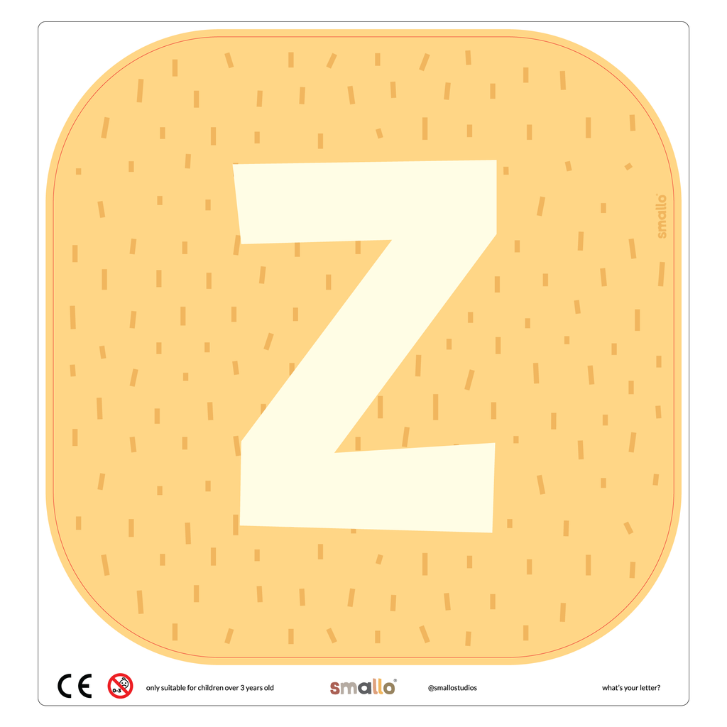 Letter Z in Yellow with Sparks for Flisat Stool