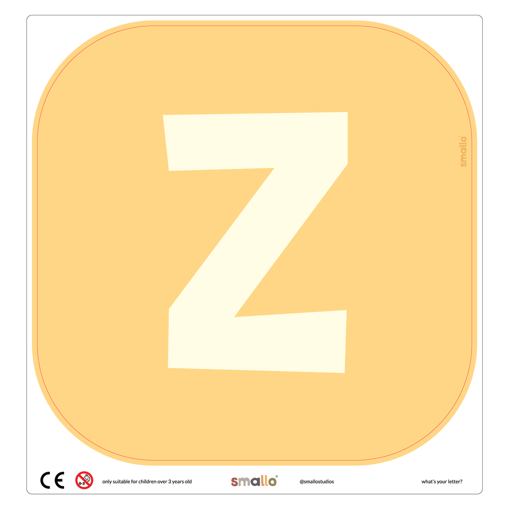 Letter Z in Yellow for Flisat Stool