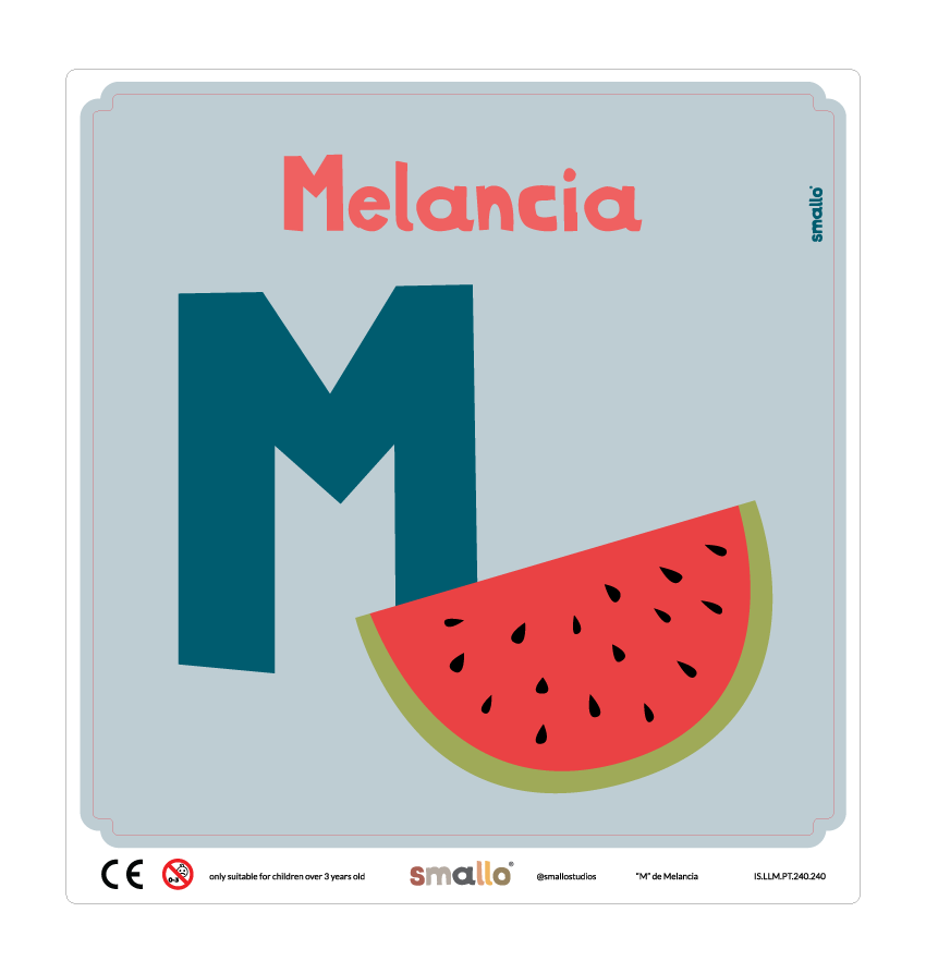 M de Melancia Sticker in Portuguese for IKEA LATT