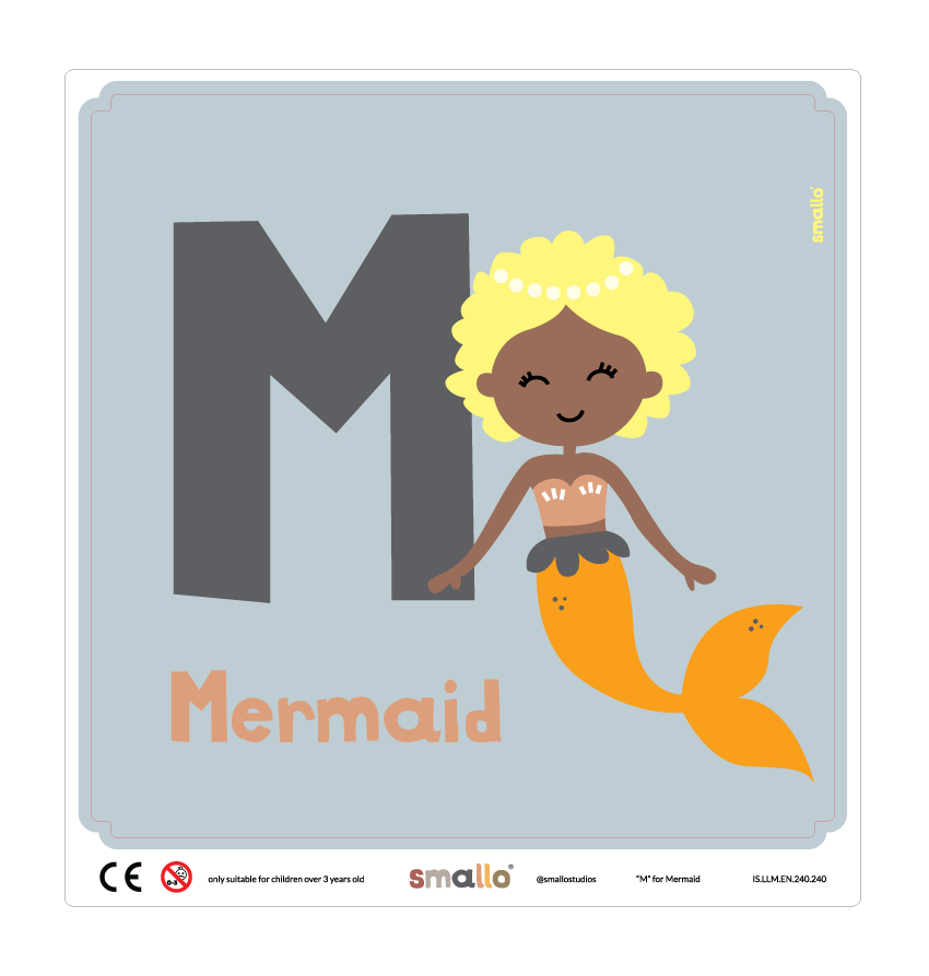 M for Mermaid Sticker for IKEA LATT Chair
