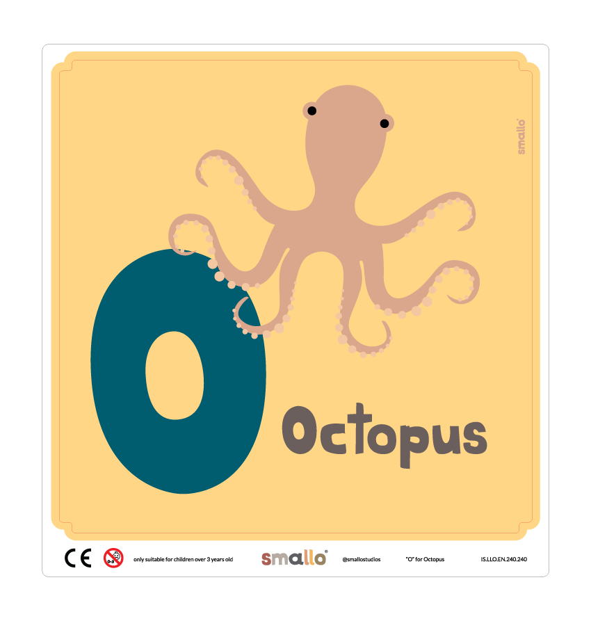 O for Octopus Sticker for IKEA LATT Chair