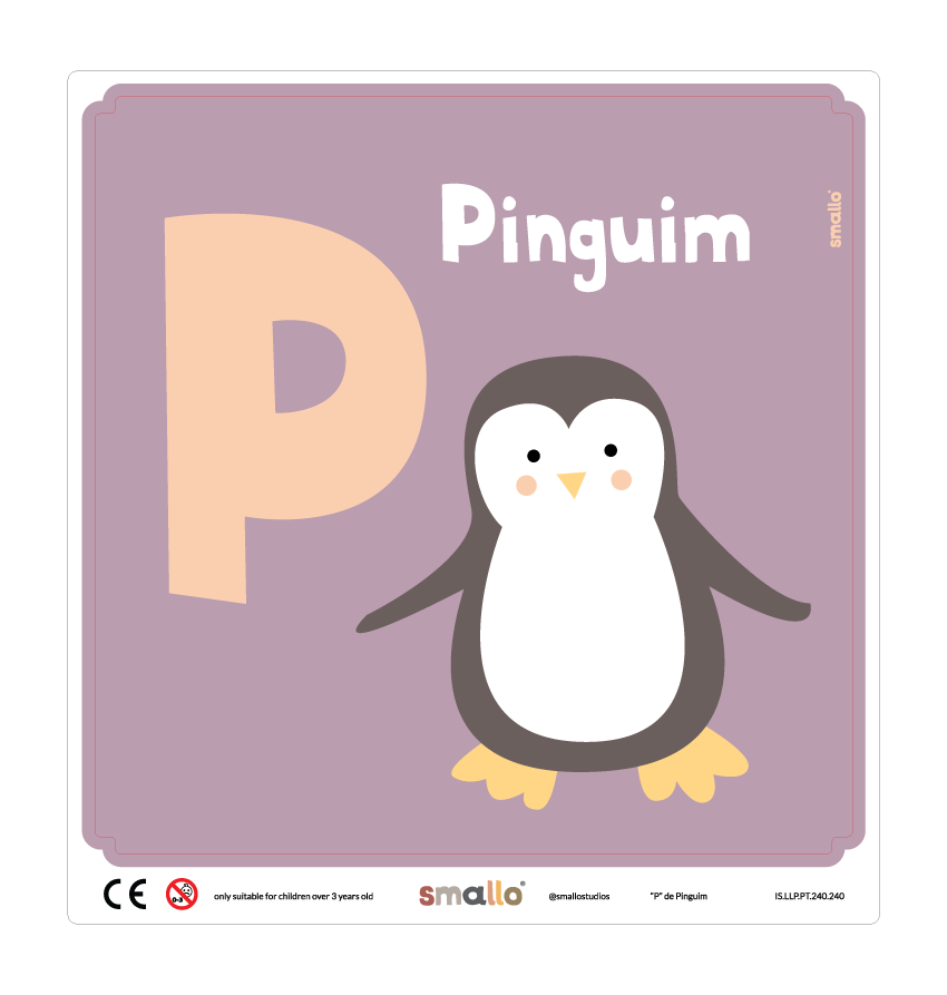 P de Pinguim Sticker in Portuguese for IKEA LATT