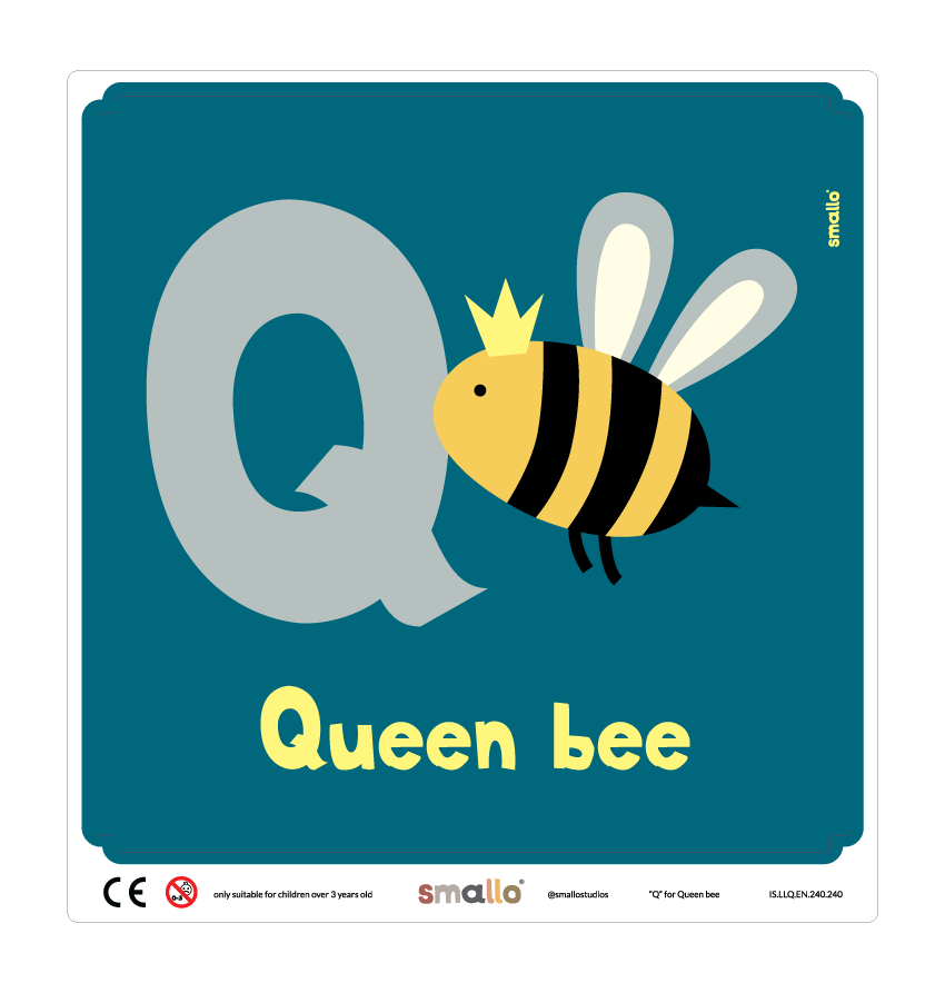 Q for Queen bee Sticker for IKEA LATT Chair
