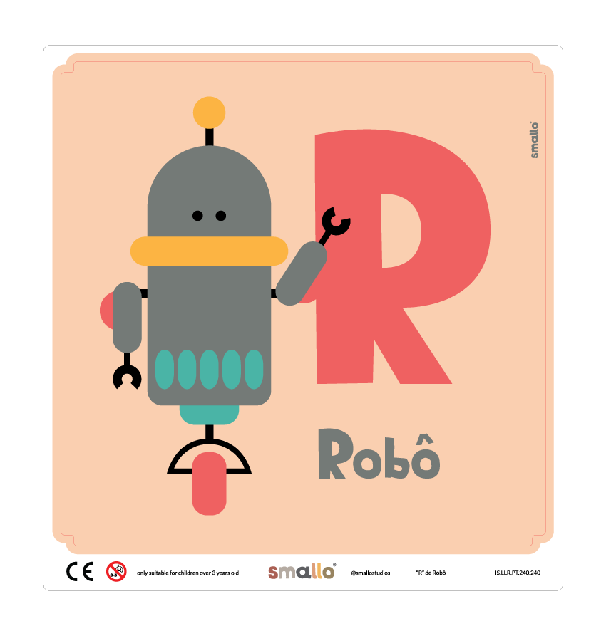 R de Robô Sticker in Portuguese for IKEA LATT