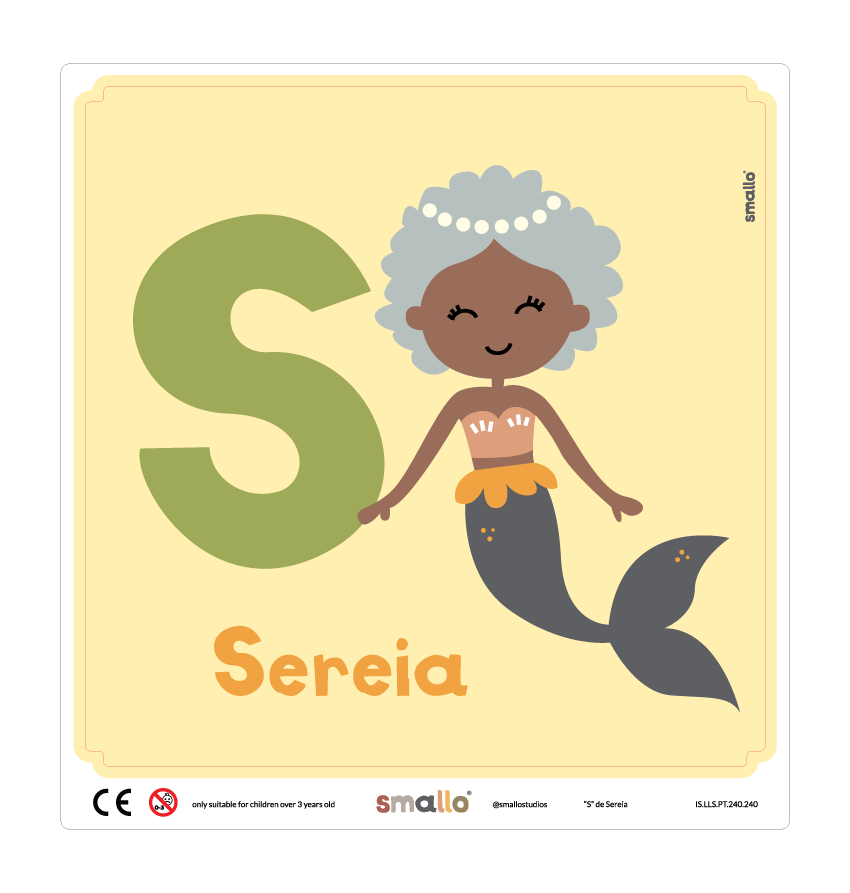 S de Sereia Sticker in Portuguese for IKEA LATT