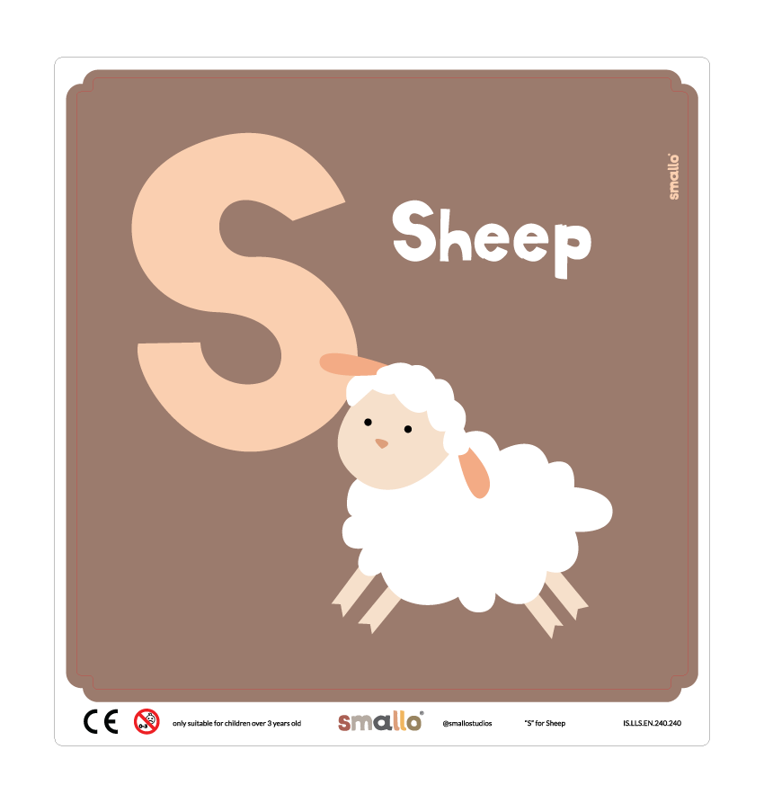 S for Sheep Sticker for IKEA LATT Chair
