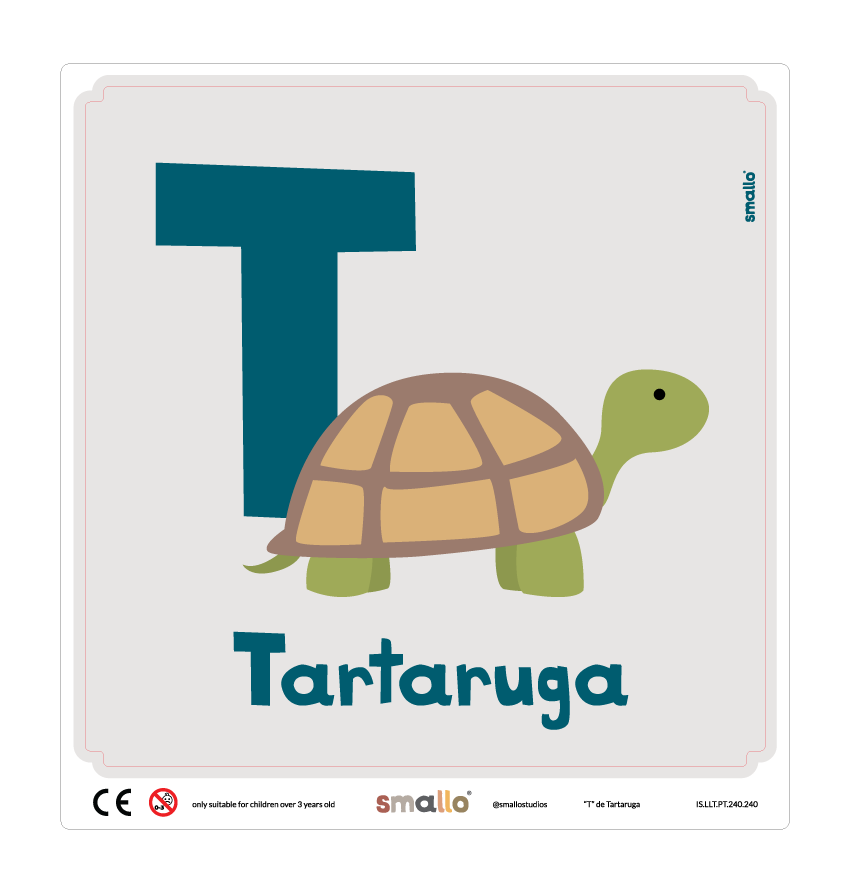 T de Tartaruga Sticker in Portuguese for IKEA LATT