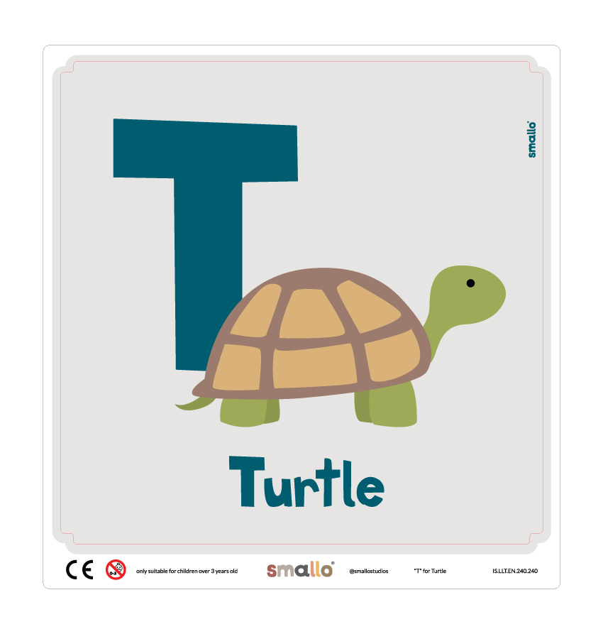 T for Turtle Sticker for IKEA LATT Chair