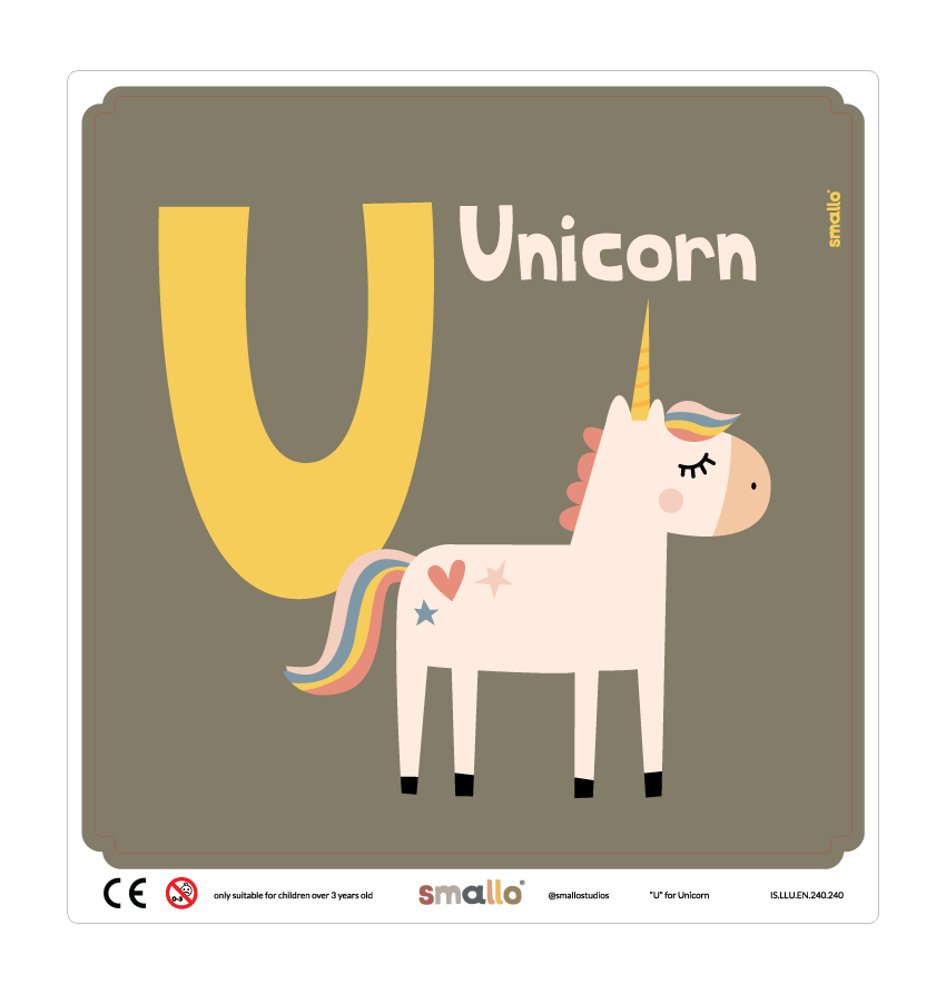 U for Unicorn Sticker for IKEA LATT Chair