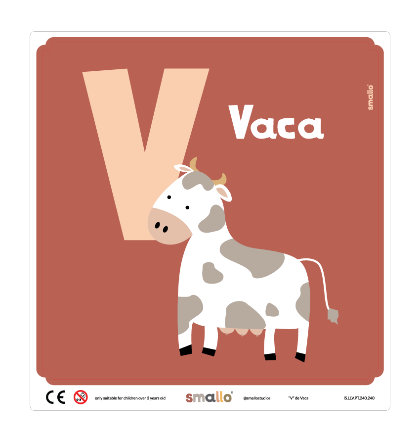 V de Vaca Sticker in Portuguese for IKEA LATT