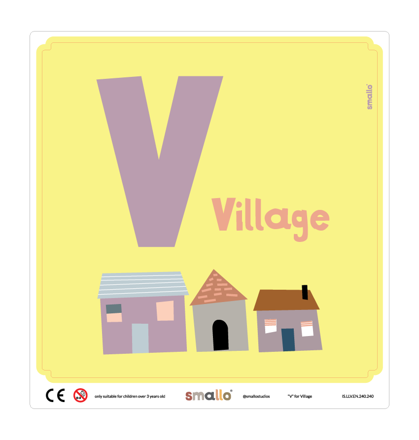 V for Village Sticker for IKEA LATT Chair